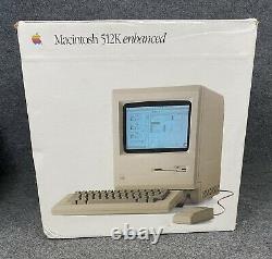 Vintage Macintosh 512k Enhanced Original 1986 Box Seulement Excellent État