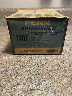 Vintage Penn 710z Salwater Spinning Reel Boîte D'origine Excellent État