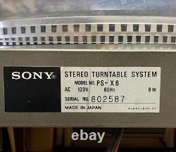 Vintage Sony Ps-x6 Tournable 1977 Couvercle De Poussière Original Excellent État