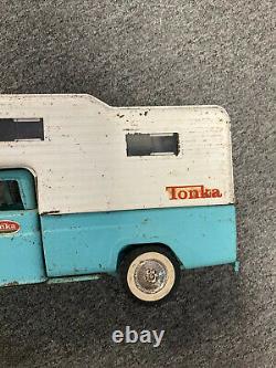 Vintage Turquoise Tonka De 1960 Camper Camion Excellent État D'origine