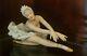 Vintage Wallendorf Porcelaine Ballerina Sitting & Stretching- Excellent État