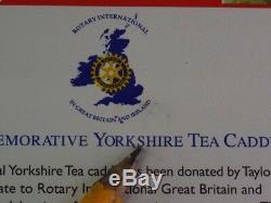 Yorkshire Tea Tin Rotary Club 2000 Excellente Occasion Etat Propre Très Rare Tin